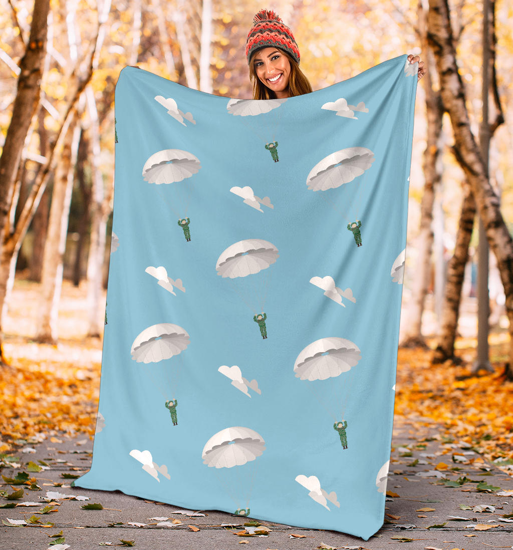 Paratrooper Pattern Print Design A02 Premium Blanket