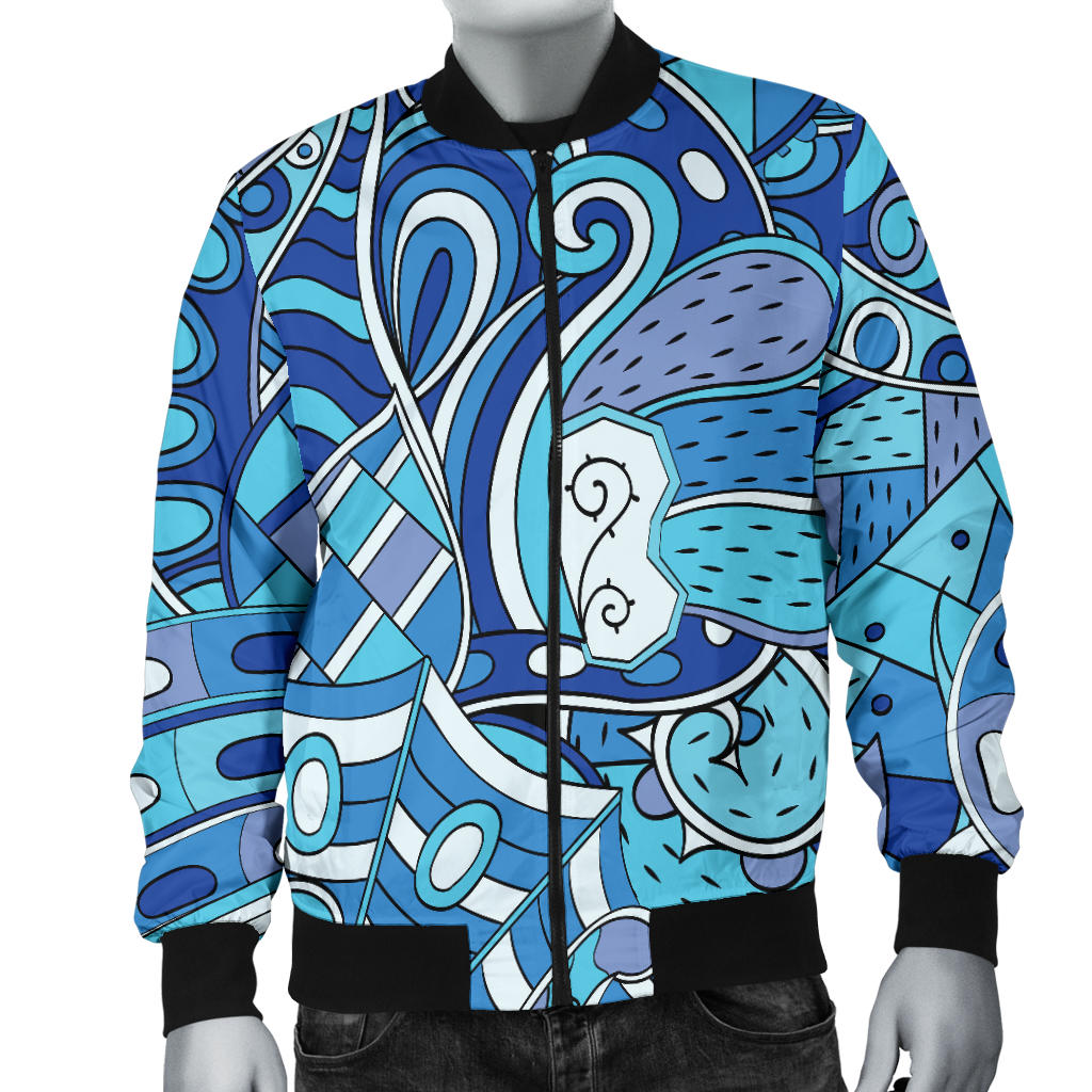 Funky Retro Pattern Print Design A02 Men Bomber Jacket