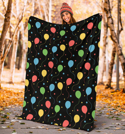 Ballon Colorful Pattern Print Design 04 Premium Blanket