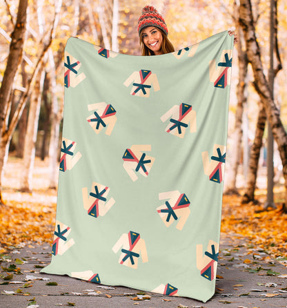 Karate Pattern Print Design 02 Premium Blanket
