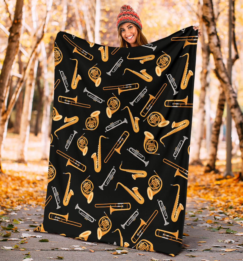 Jazz Pattern Print Design 01 Premium Blanket