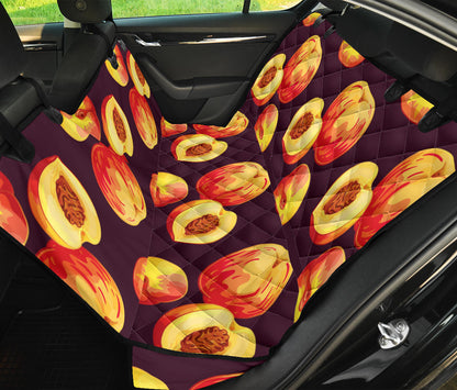 Peach Pattern Print Design A04 Rear Dog Car Seat Cover Hammock