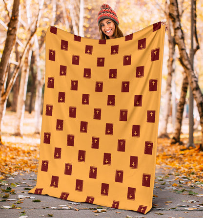 Bible Pattern Print Design 05 Premium Blanket