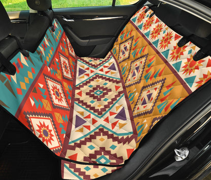 Navajo Pattern Print Design A01 Rear Dog Car Seat Cover Hammock