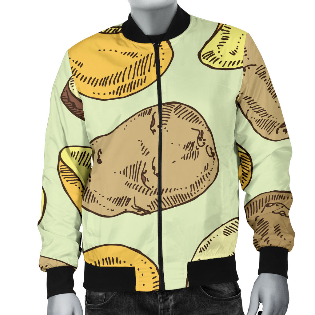 Potato Pattern Print Design A03 Men Bomber Jacket