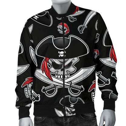Pirate Pattern Print Design A05 Men Bomber Jacket