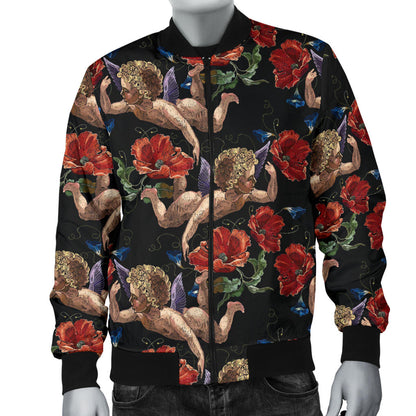 Cupid Pattern Print Design 05 Men Bomber Jacket