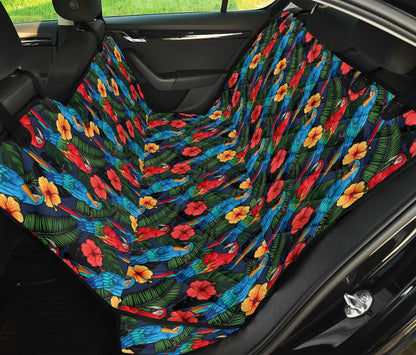 Parrot Pattern Print Design A01 Rear Dog Car Seat Cover Hammock