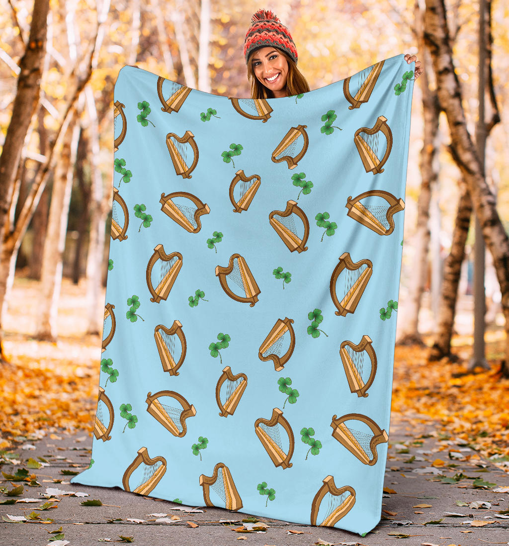 Harp Pattern Print Design 01 Premium Blanket