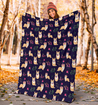 Pembroke Welsh Corgis Pattern Print Design A06 Premium Blanket