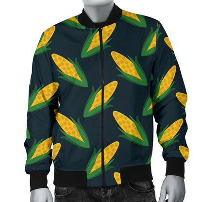 Corn Pattern Print Design 02 Men Bomber Jacket