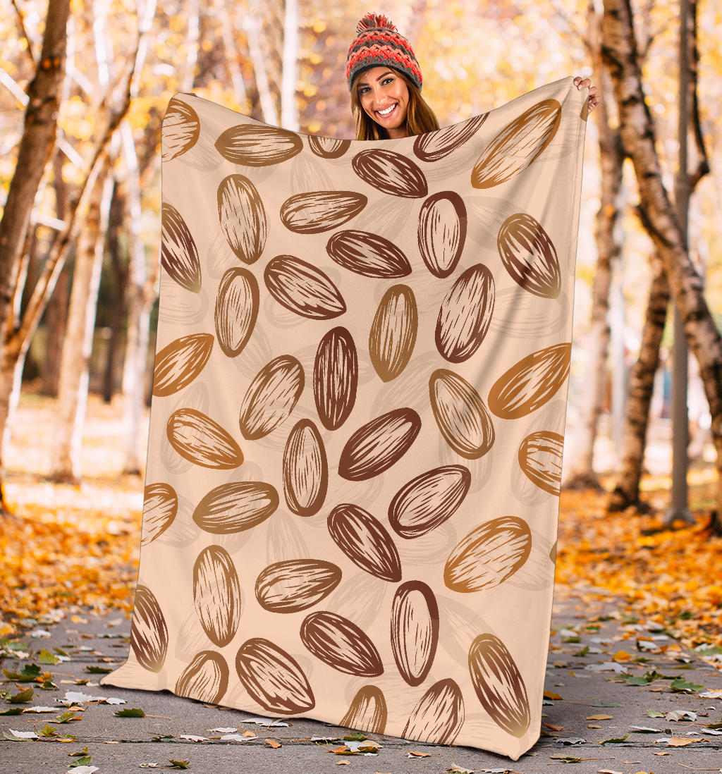 Almond Pattern Print Design 02 Premium Blanket