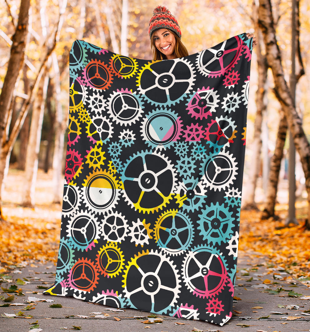 Mechanic Pattern Print Design 02 Premium Blanket