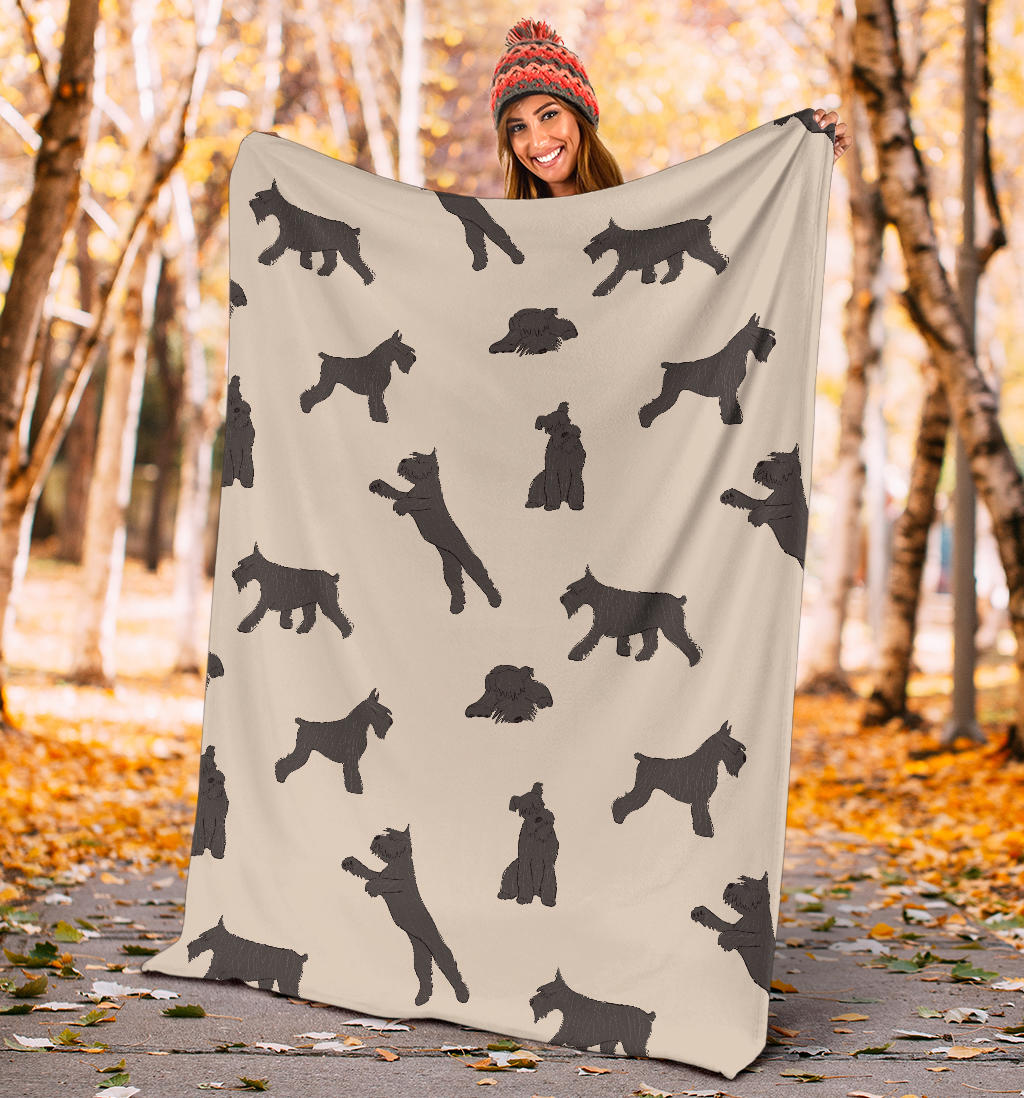 Schnauzers Pattern Print Design A06 Premium Blanket