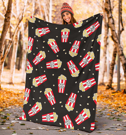 Popcorn Pattern Print Design A01 Premium Blanket