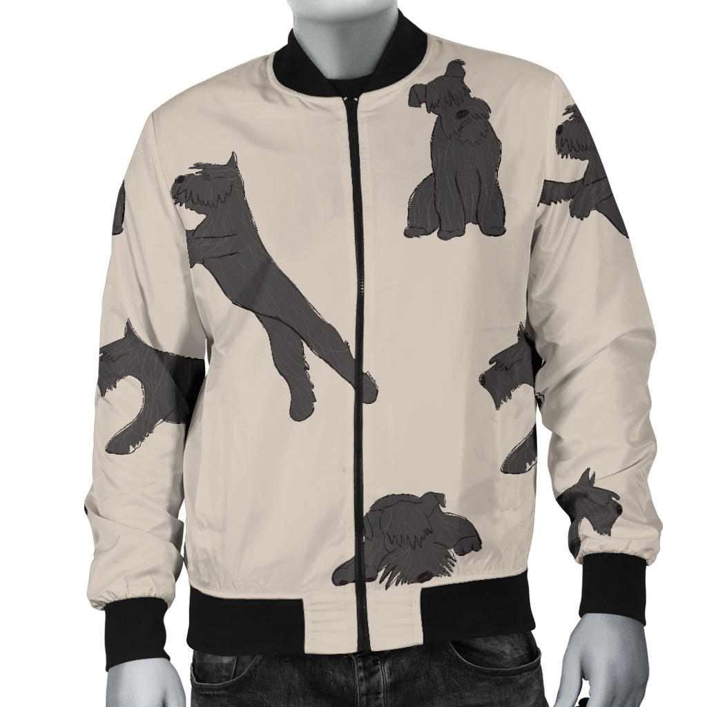 Schnauzers Pattern Print Design A06 Men Bomber Jacket