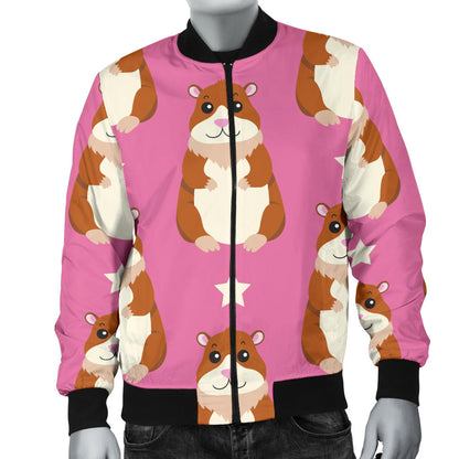Hamster Cute Pattern Print Design 02 Men Bomber Jacket