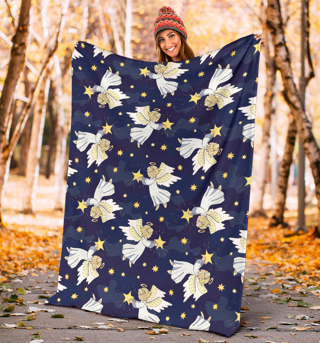 Angel Pattern Print Design 06 Premium Blanket