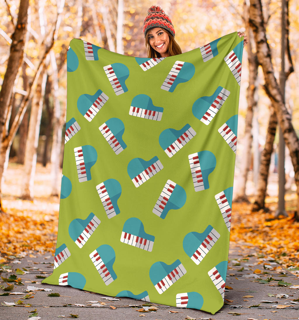 Piano Pattern Print Design 03 Premium Blanket