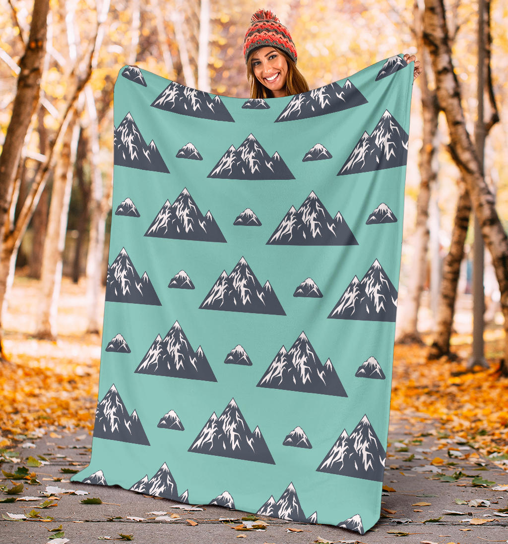 Mountain Pattern Print Design 01 Premium Blanket