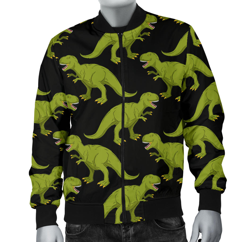 T Rex Pattern Print Design A02 Men Bomber Jacket