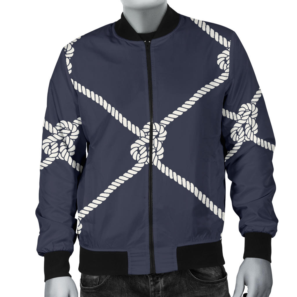 Rope Pattern Print Design A02 Men Bomber Jacket