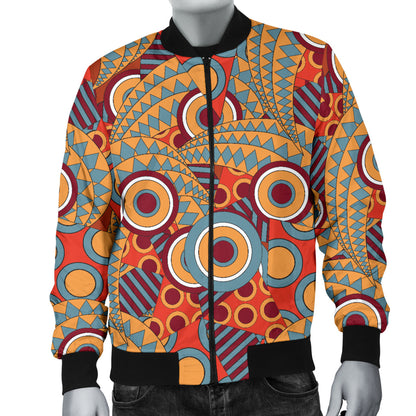 African Pattern Print Design 06 Men Bomber Jacket