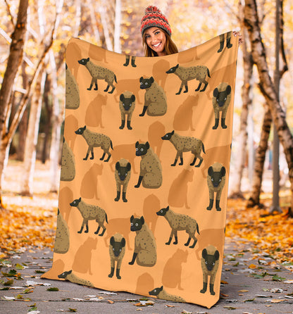 Hyena Pattern Print Design 01 Premium Blanket