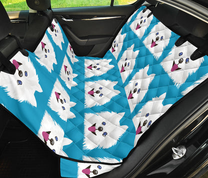 Pomeranians Pattern Print Design A05 Rear Dog Car Seat Cover Hammock