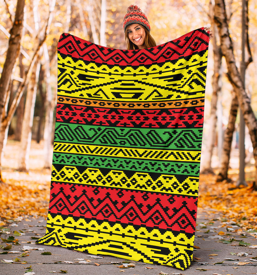 Rastafarian Pattern Print Design A02 Premium Blanket