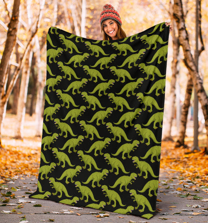 T Rex Pattern Print Design A02 Premium Blanket