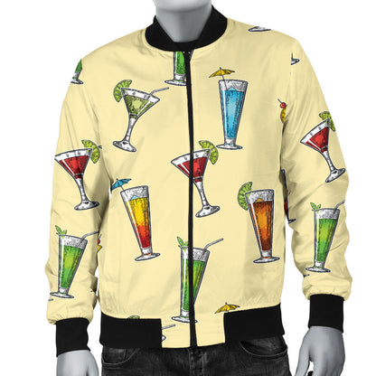 Cocktail Pattern Print Design 02 Men Bomber Jacket