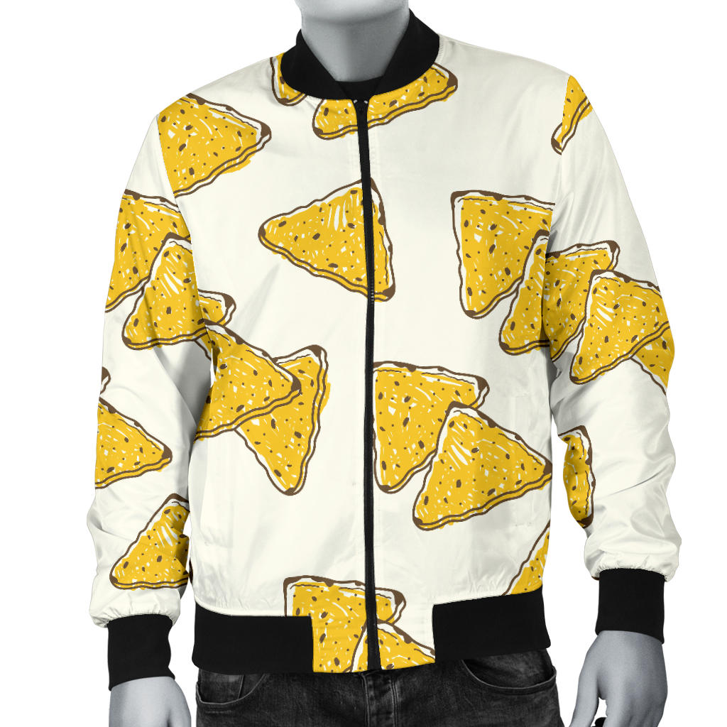 Nachos Pattern Print Design A01 Men Bomber Jacket