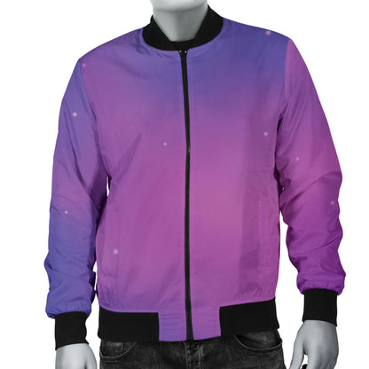 Nebula Pattern Print Design A05 Men Bomber Jacket
