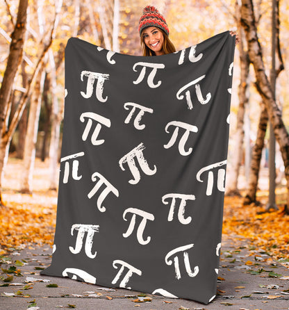 Pi Day Pattern Print Design A02 Premium Blanket