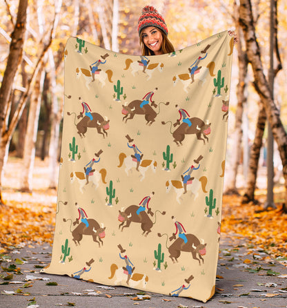 Rodeo Pattern Print Design A02 Premium Blanket