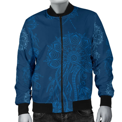 Jellyfish Pattern Print Design 01 Men Bomber Jacket