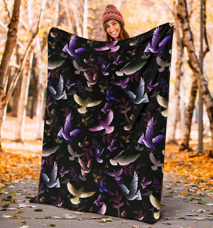 Pigeon Pattern Print Design 01 Premium Blanket