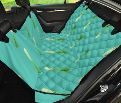 Leek Pattern Print Design 01 Rear Dog Car Seat Cover Hammock