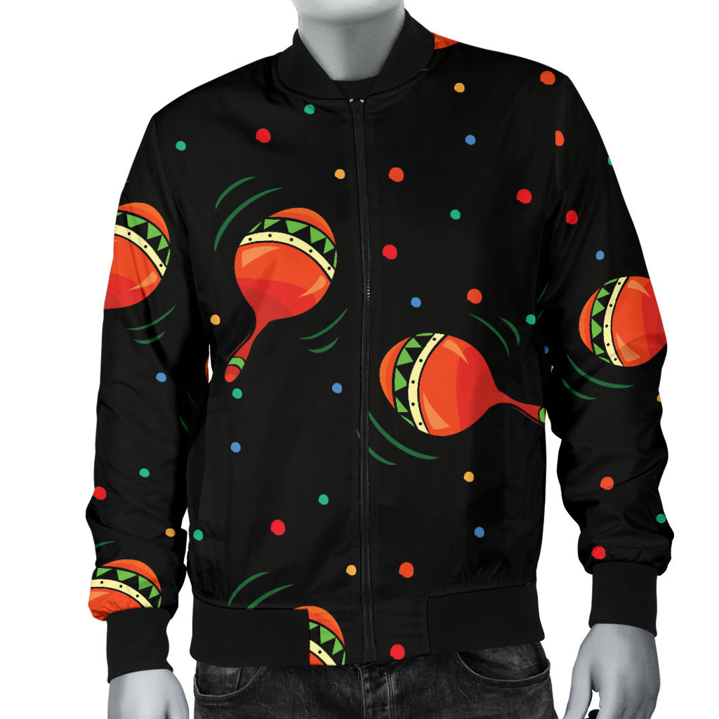 Maracas Pattern Print Design 03 Men Bomber Jacket