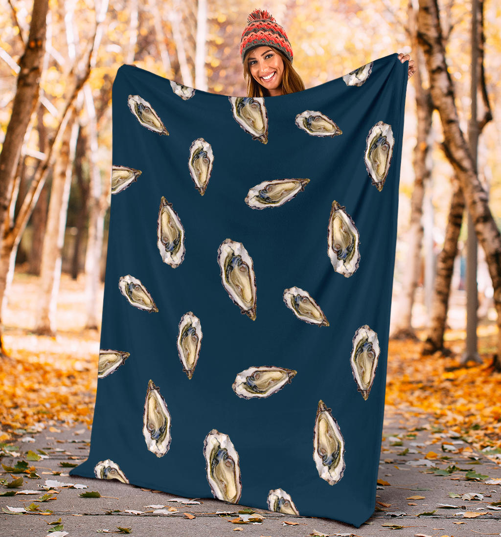 Oyster Pattern Print Design 03 Premium Blanket