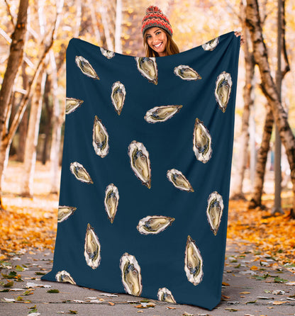 Oyster Pattern Print Design 03 Premium Blanket