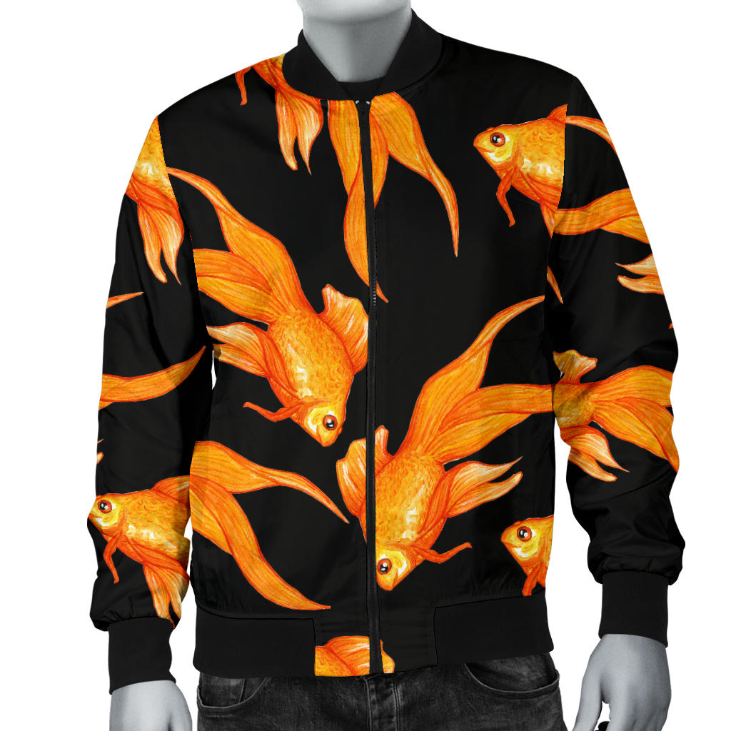 Goldfish Pattern Print Design 03 Men Bomber Jacket