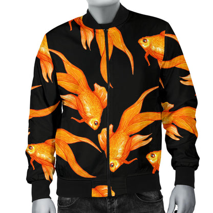Goldfish Pattern Print Design 03 Men Bomber Jacket
