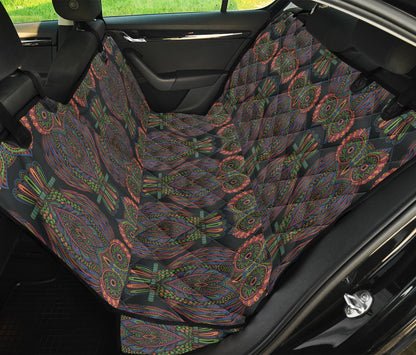 Owl Pattern Print Design A05 Rear Dog Car Seat Cover Hammock
