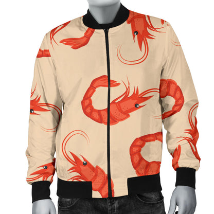 Prawn Pattern Print Design 02 Men Bomber Jacket