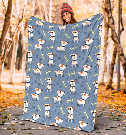 Bull Terriers Pattern Print Design 04 Premium Blanket