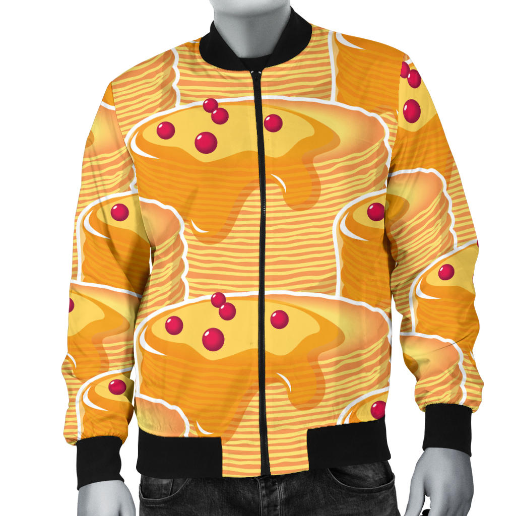 Pancake Pattern Print Design A04 Men Bomber Jacket