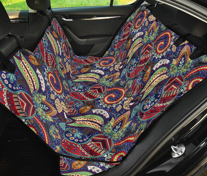 Paisley Boho Pattern Print Design A03 Rear Dog Car Seat Cover Hammock