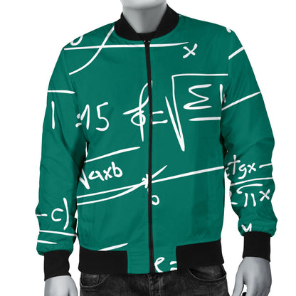 Math Pattern Print Design 01 Men Bomber Jacket